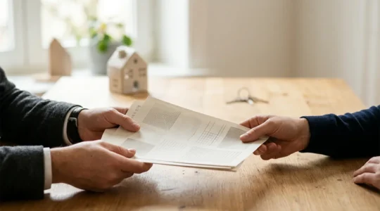 Concept visuel de transition vers une assurance emprunteur plus avantageuse