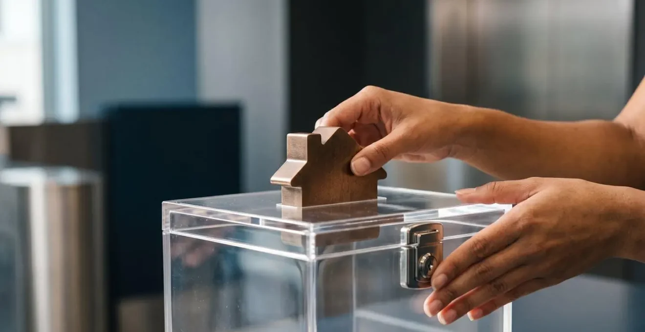Représentation symbolique de la sécurisation financière par consignation