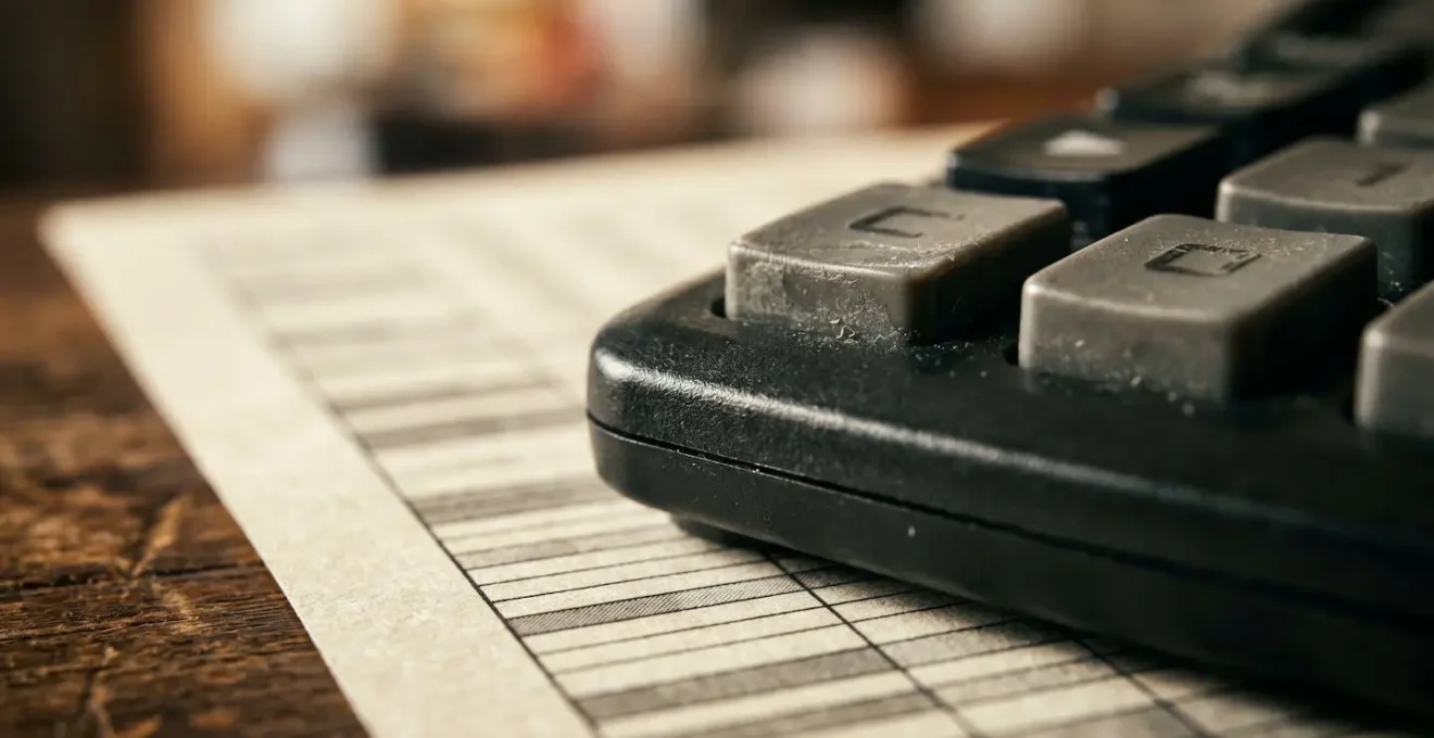 Calculatrice et documents financiers pour planification budget rénovation énergétique