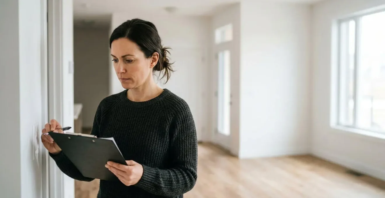 Propriétaire lors de la réception d'une maison neuve avec procès-verbal de réserves